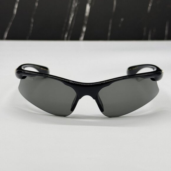 NEW GG1774S 006 GUCCI BLACK GREY MASK UNISEX GUCCI SUNGLASSES - Picture 4 of 11